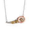 Fashion Crystal Key Heart Anchor Pendant Beaded Chain Steampunk Necklace Vintage Steam Punk Costume Jewelry For Women