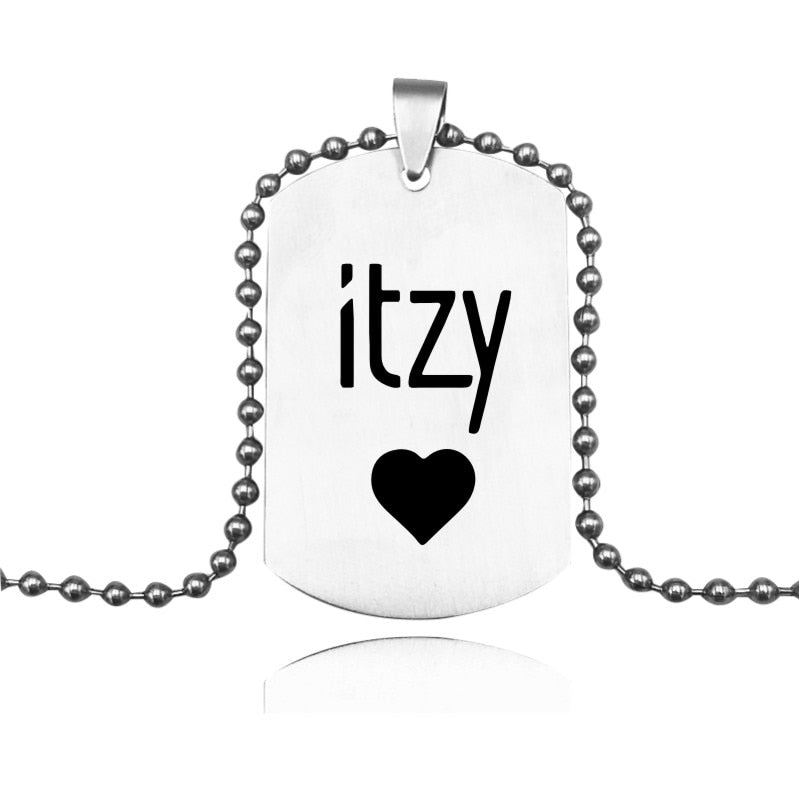 ITZY KPOP Pendant Necklace Korea Girls Group Stainless Steel Necklaces Jewelry  Gifts For Men Women Fans