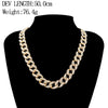 Iced Out Chain Hip Hop Necklace Charms Jewelry Gold Silver Color Rhinestone CZ Clasp Choker For Men Rapper Bling Long Necklace
