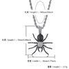 Iced Out Full Cubic Zirconia Spider Pendant Necklace  Hip Hop Black Widow Jewelry For Men Women Party Gift
