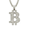 Iced Out Micro Pave Zircon Bitcoin Pendant Initial B Letter Charm Necklace Hip Hop Money Jewelry Gift