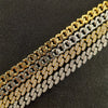 Iced Out Style 9mm CZ Cuban Link Chain Zirconia Miami Cuban Link Chain Bling Rapper Choker Necklace
