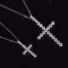 Iced Zircon Two Cross Necklace Set Gold Silver Copper Material Bling CZ Cross Necklace Chain Men Women Hop Jewelry