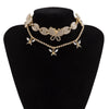 Iced out butterfly necklace set Cuban link chain choker necklace Women's rhinestone butterfly chains bling hip hop jewelry Gift