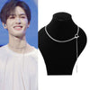 Idol star with the neck necklace Men and women short necklace personality long chain necklace short neck chain stainless steel