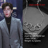 Idol star with the neck necklace Men and women short necklace personality long chain necklace short neck chain stainless steel