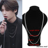 Idol star with the neck necklace Men and women short necklace personality long chain necklace short neck chain stainless steel