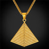 Illuminati Pyramid Necklaces for Women/Men Fashion Gold Color Stainless Steel Charm Necklace Egyptian Jewelry GP2389