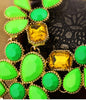 Imitation Gemstone Cluster Green Necklace Online Shopping India Bright Color Maxi Necklace Jewelry Accessories