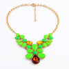 Imitation Gemstone Cluster Green Necklace Online Shopping India Bright Color Maxi Necklace Jewelry Accessories