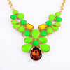 Imitation Gemstone Cluster Green Necklace Online Shopping India Bright Color Maxi Necklace Jewelry Accessories