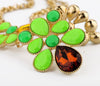 Imitation Gemstone Cluster Green Necklace Online Shopping India Bright Color Maxi Necklace Jewelry Accessories