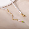 Imitation Pearl Chain Necklace for Women Stainless Steel Pearls Necklaces 2023 Trend Couple Wedding Band Jewerly Collier Femme