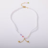 Imitation Pearl Chain Necklace for Women Stainless Steel Pearls Necklaces 2023 Trend Couple Wedding Band Jewerly Collier Femme