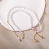 Imitation Pearl Chain Necklace for Women Stainless Steel Pearls Necklaces 2023 Trend Couple Wedding Band Jewerly Collier Femme