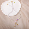 Imitation Pearl Chain Necklace for Women Stainless Steel Pearls Necklaces 2023 Trend Couple Wedding Band Jewerly Collier Femme