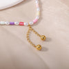 Imitation Pearl Chain Necklace for Women Stainless Steel Pearls Necklaces 2023 Trend Couple Wedding Band Jewerly Collier Femme