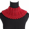 Imitation Pearls Chunky Statement Necklace for Women Bib Collar Choker Handmade Beaded Necklace Maxi Jewelry For Wedding Party