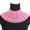 Imitation Pearls Chunky Statement Necklace for Women Bib Collar Choker Handmade Beaded Necklace Maxi Jewelry For Wedding Party