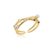 Imitation Pearls Rings for Women  Stainless Steel Gold Color Ring Cubic Zirconia Romantic Wedding Jewelry anillos mujer