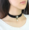 Imitation Pearls Tattoo Necklace Leather Flannel Choker Necklace Creative Design Ancient Bronze Jewelry Love Beauty Accessories