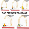 India Barbados Guyana Mali Brazil Map Pendant Necklace Women Men Gold Color Maps Hiphop Item Ethnic Jewelry 2021 Gifts