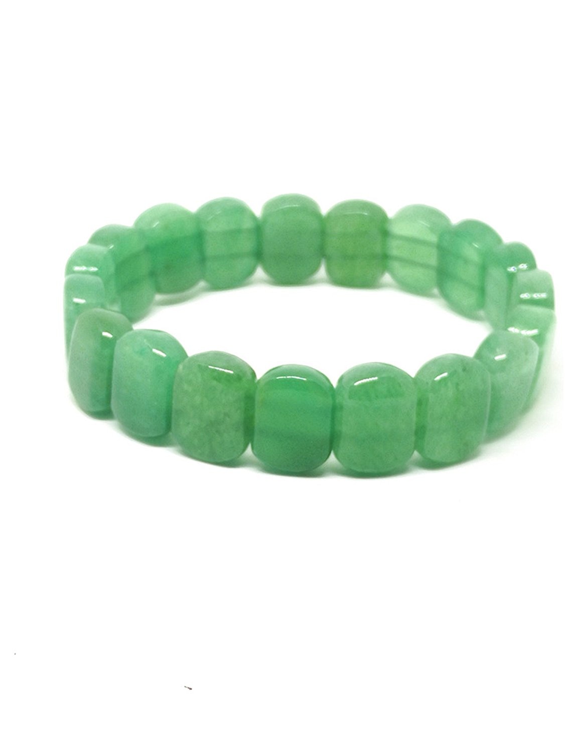 India Natural Green Jade Gemstone Stretchy Pink Crystal Burmese Jade Women Handmade Bracelet Accessories Gifts Wholesale