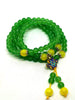 India Natural Green Jade Gemstone Stretchy Pink Crystal Burmese Jade Women Handmade Bracelet Accessories Gifts Wholesale