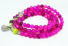 India Natural Green Jade Gemstone Stretchy Pink Crystal Burmese Jade Women Handmade Bracelet Accessories Gifts Wholesale