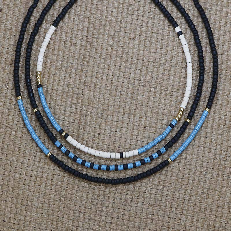 Indian Jewelry Vintage Bohemia Necklace Men Natural Stone Mix Coconut Shell Tribal Necklace Women  Jewelry Gift For Him CO-05