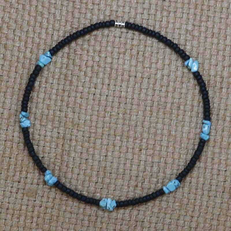 Indian Jewelry Vintage Bohemia Necklace Men Natural Stone Mix Coconut Shell Tribal Necklace Women  Jewelry Gift For Him CO-05