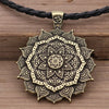 Indian Mythology Ancient Indian Mandala Flower Necklace Mandala Pendant Zen Yoga OM Pendant