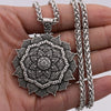 Indian Mythology Ancient Indian Mandala Flower Necklace Mandala Pendant Zen Yoga OM Pendant