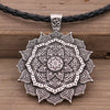 Indian Mythology Ancient Indian Mandala Flower Necklace Mandala Pendant Zen Yoga OM Pendant