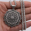 Indian Mythology Ancient Indian Mandala Flower Necklace Mandala Pendant Zen Yoga OM Pendant