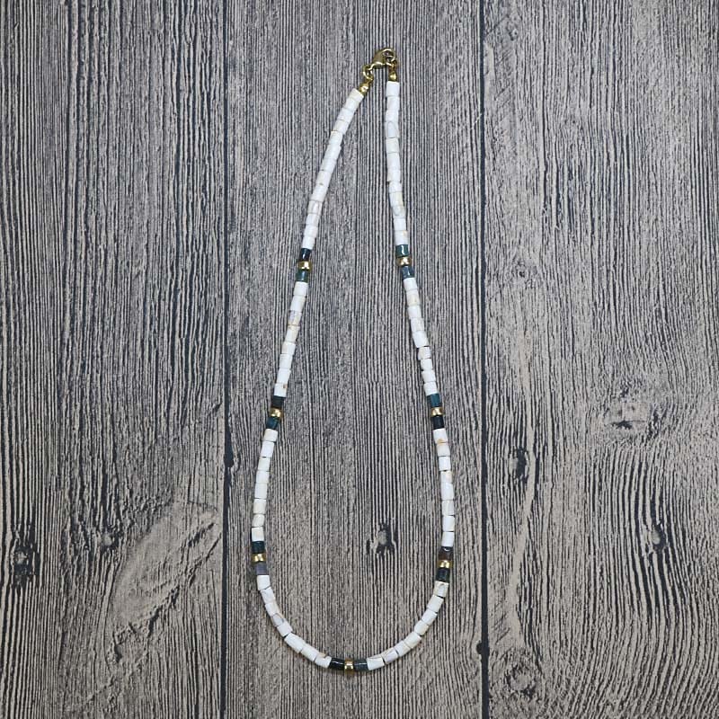 Indian Style Vintage Beaded Necklace Men Natural Coconut Shell Necklace Male Tribal  Jewelry Surfer Necklace Gift For Him CO-06