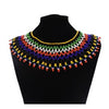 Indian Tribal African Statement  Necklaces Colorful  Resin Beaded Egyptian  Ethnic Bib  Collier Shoulder Choker Necklace Jewelry