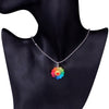 Indie Goth Acrylic Pendant Rainbow Sunflower Necklace for Women Men Chain Choker Collar Goblincore Jewelry Aesthetic Accessories