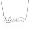 Infinity Love Women Name Necklaces 8 Shape Personalized 925 Sterling Silver Arabic Russian Name Necklace Lovers Gift (NE101629)