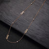 Infinity Necklace Heart CZ Crystal Chain Necklaces for Women Choker 41+6cm Lucky Number Eight Geometric Stainless Steel Jewelry