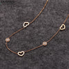 Infinity Necklace Heart CZ Crystal Chain Necklaces for Women Choker 41+6cm Lucky Number Eight Geometric Stainless Steel Jewelry