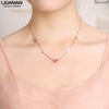Infinity Necklace Heart CZ Crystal Chain Necklaces for Women Choker 41+6cm Lucky Number Eight Geometric Stainless Steel Jewelry