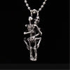 Infinity love Couple Skulls Lover Hug Chain Pendant necklace skull Skeleton Necklace Skeleton Choker Witchy Jewelry, 90s Jewelry