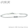 Infinity silver bracelet 100% 925 Sterling Silver Clear Cz Link Chain Bracelets for Women Girl Gift PRB004