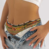 IngeSight.Z 10 Pcs Colorful Beaded Elastic Waist Chain for Women Sexy Beach Waistband Bikini African Belly Body Jewelry Gift