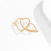 IngeSight.Z 1PC Cute Double Heart Clip Earrings Without Piercing Simple Arc Ear Hanging Earrings Fake Cartilage Ear Bone Jewelry