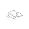 IngeSight.Z 1PC Cute Double Heart Clip Earrings Without Piercing Simple Arc Ear Hanging Earrings Fake Cartilage Ear Bone Jewelry