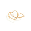 IngeSight.Z 1PC Cute Double Heart Clip Earrings Without Piercing Simple Arc Ear Hanging Earrings Fake Cartilage Ear Bone Jewelry