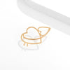 IngeSight.Z 1PC Cute Double Heart Clip Earrings Without Piercing Simple Arc Ear Hanging Earrings Fake Cartilage Ear Bone Jewelry