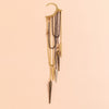 IngeSight.Z 1PC Retro Metal Rivet Long Tassel Earrings Arc Ear Hanging Fake Cartilage Clip Earrings Without Piercing Jewelry